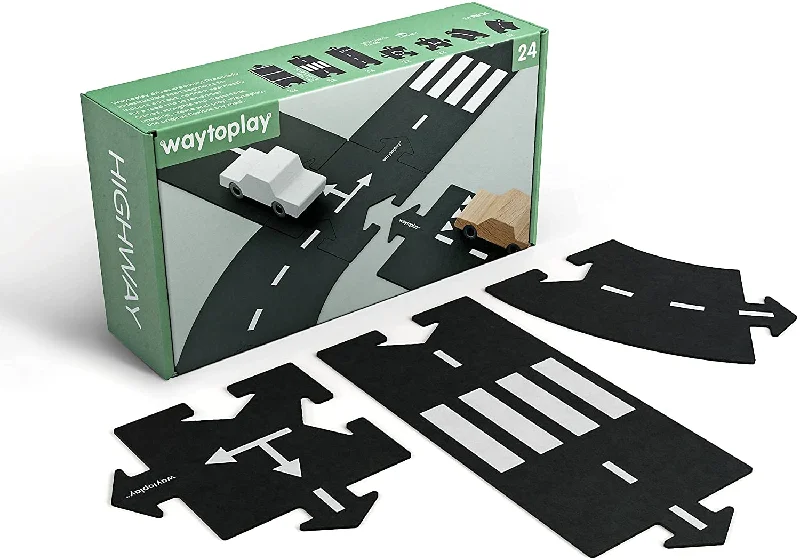 Highway 24 Piece Flexible Toy Road Set