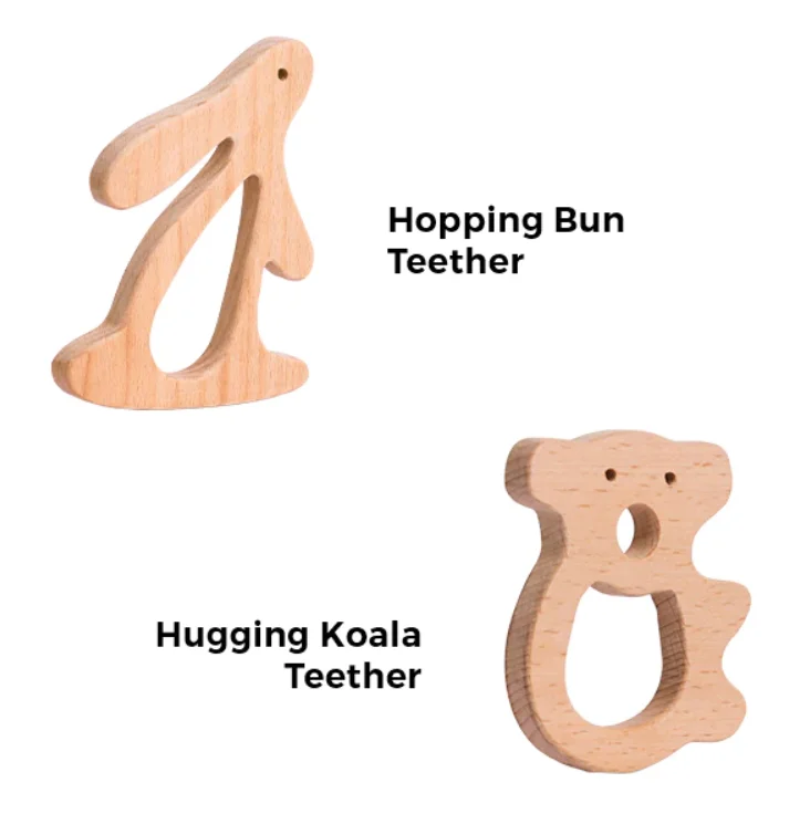 Hopping Bun Hugging Koala Teether Set