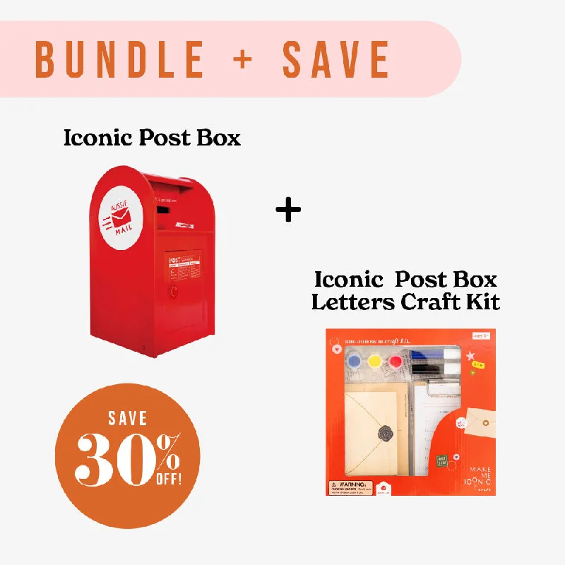 Iconic Post Box + Iconic Post Box Letters Craft Kit