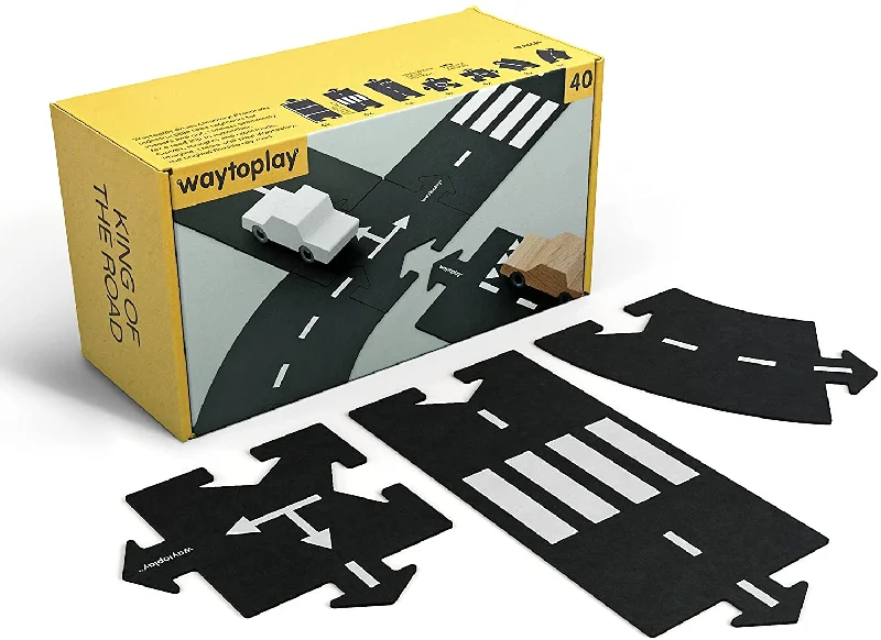 King Of The Road 40 Piece Flexible Toy Road Set