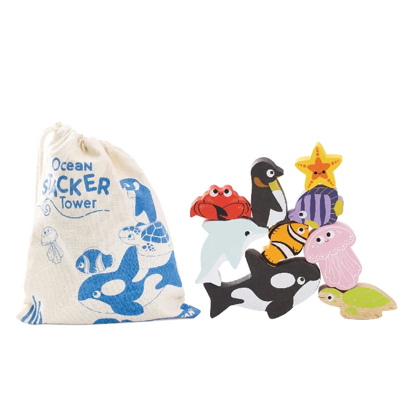 Le Toy Van Ocean Stacker Tower & Bag