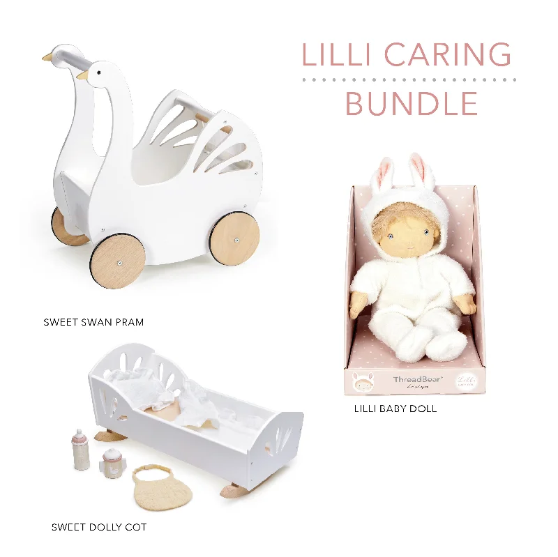 Lilli Caring Bundle (Lilli Doll, Pram, Dolly Bed)