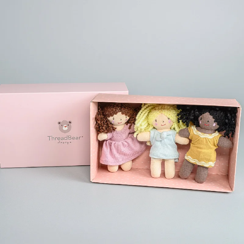 Mini Dolls Gift Set of 3 + Gift Box