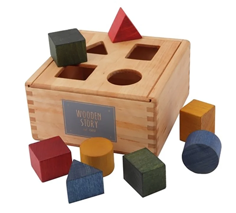 Rainbow Colored Shape Sorter Box