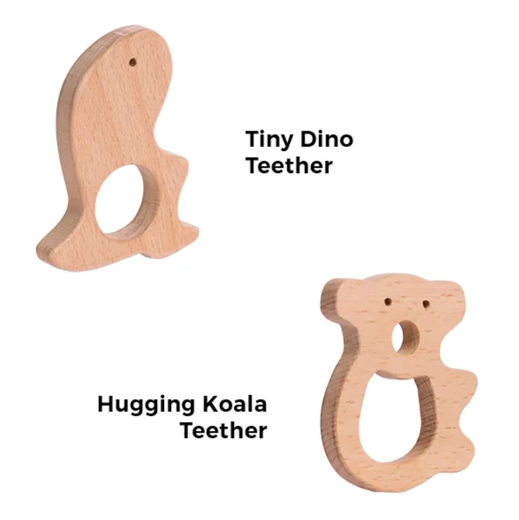 Tiny Dino and Hugging Koala Teether Set