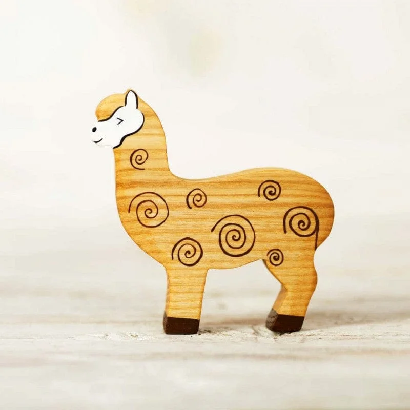 Wooden Alpaca Toy