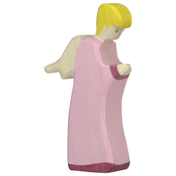 Wooden Angel 3, standing pink