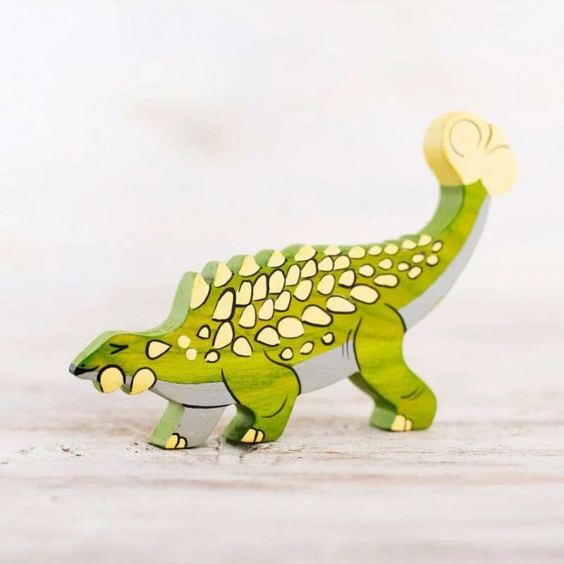 Wooden Ankylosaurus Toy