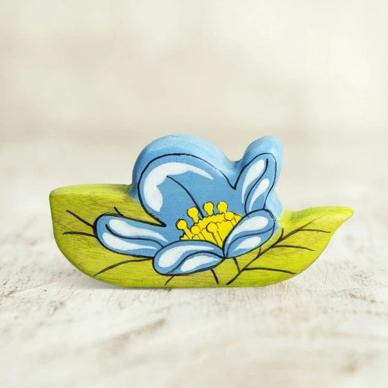 Wooden Blue Flower