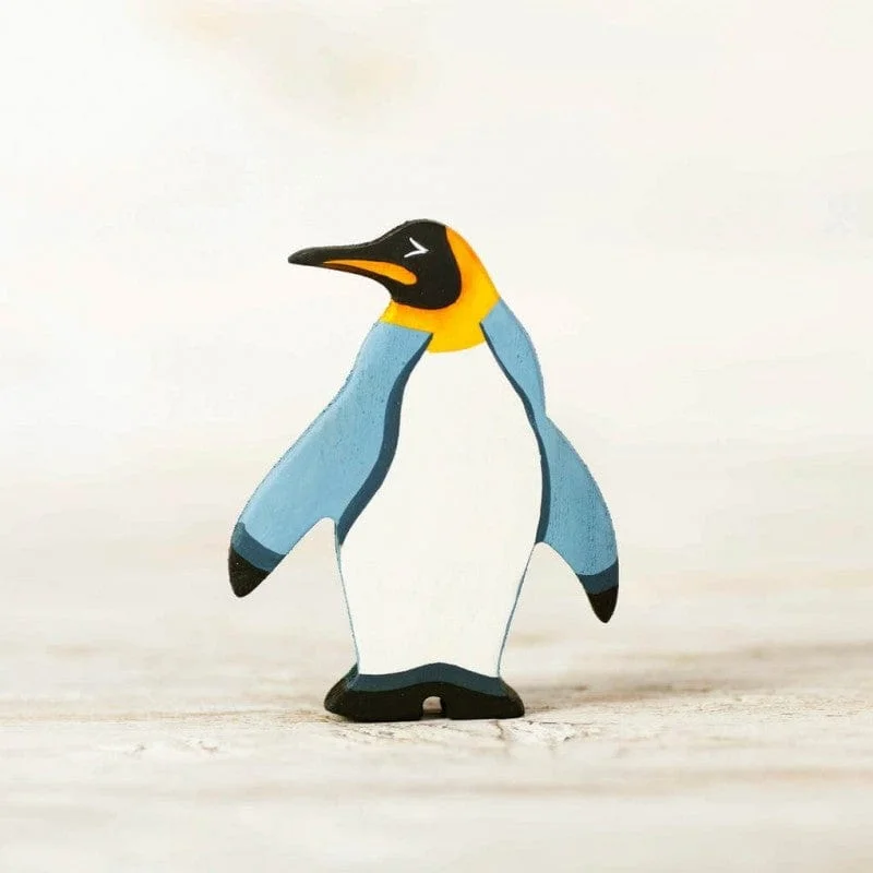 Wooden King Penguin Toy