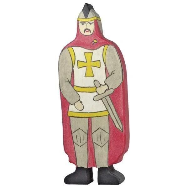 Wooden Knight with Red Cloak