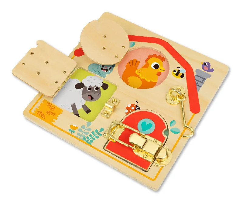 Wooden Latches Activity Board