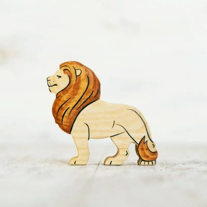 Wooden Lion Toy