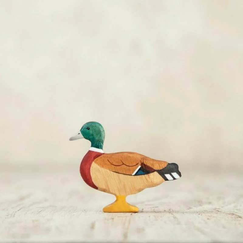 Wooden Mallard Duck Toy