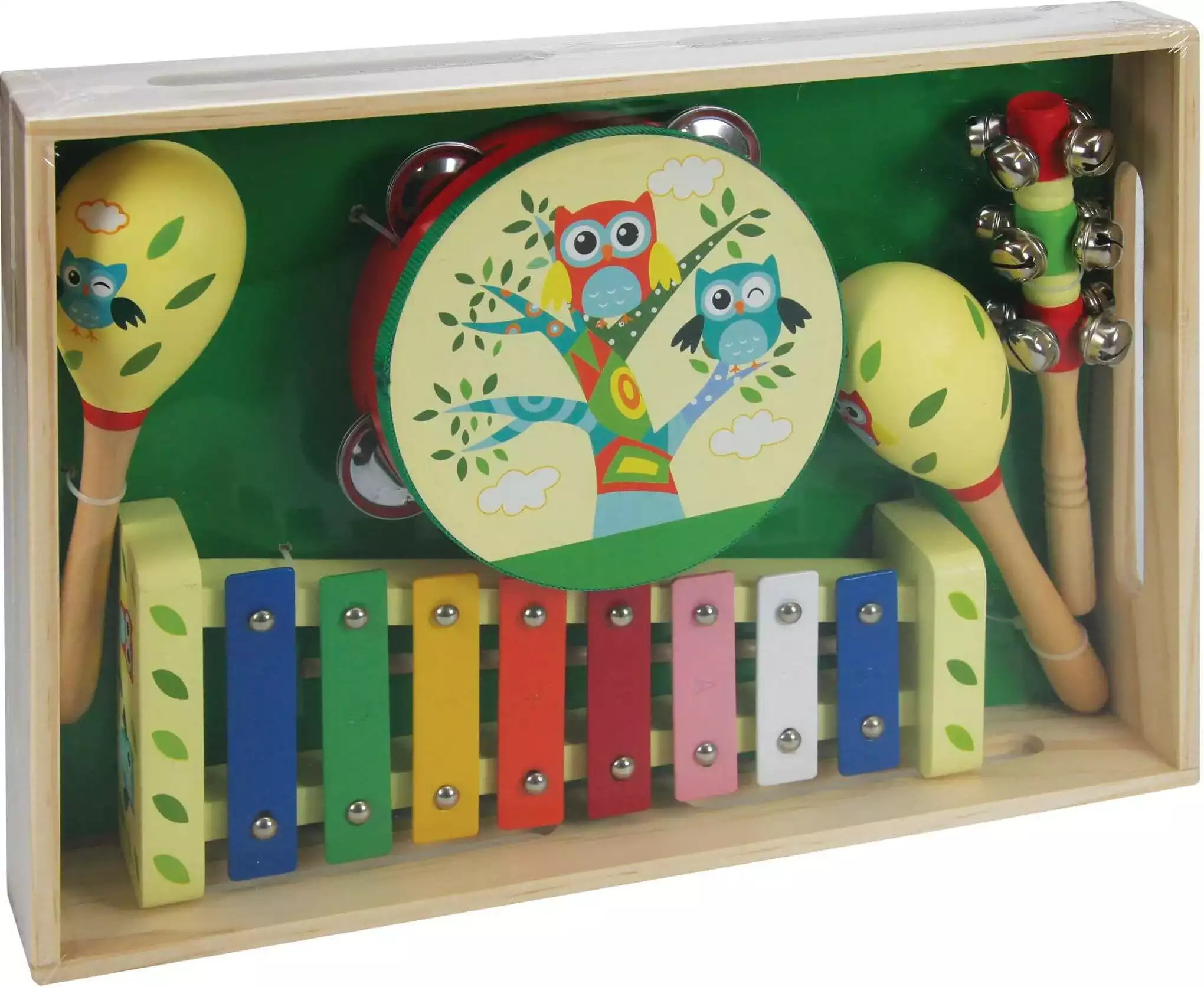 Wooden Owl Musical Set