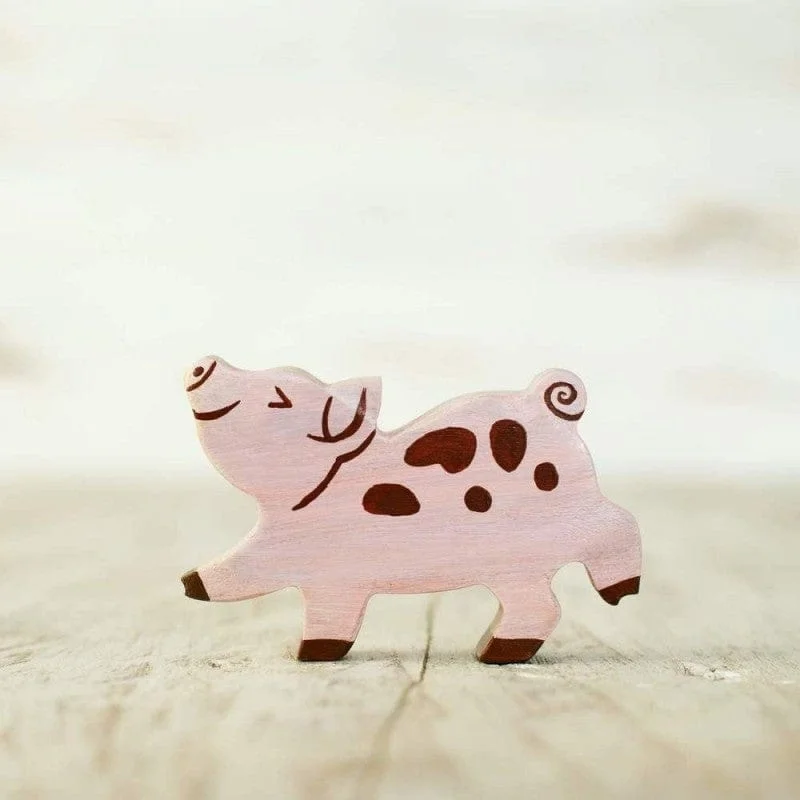 Wooden Piglet Toy