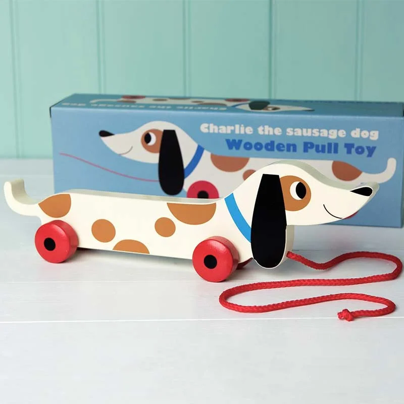 Wooden Pull Toy - Charlie Sausage Dog