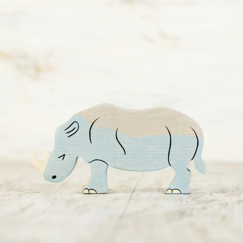 Wooden Rhino Toy