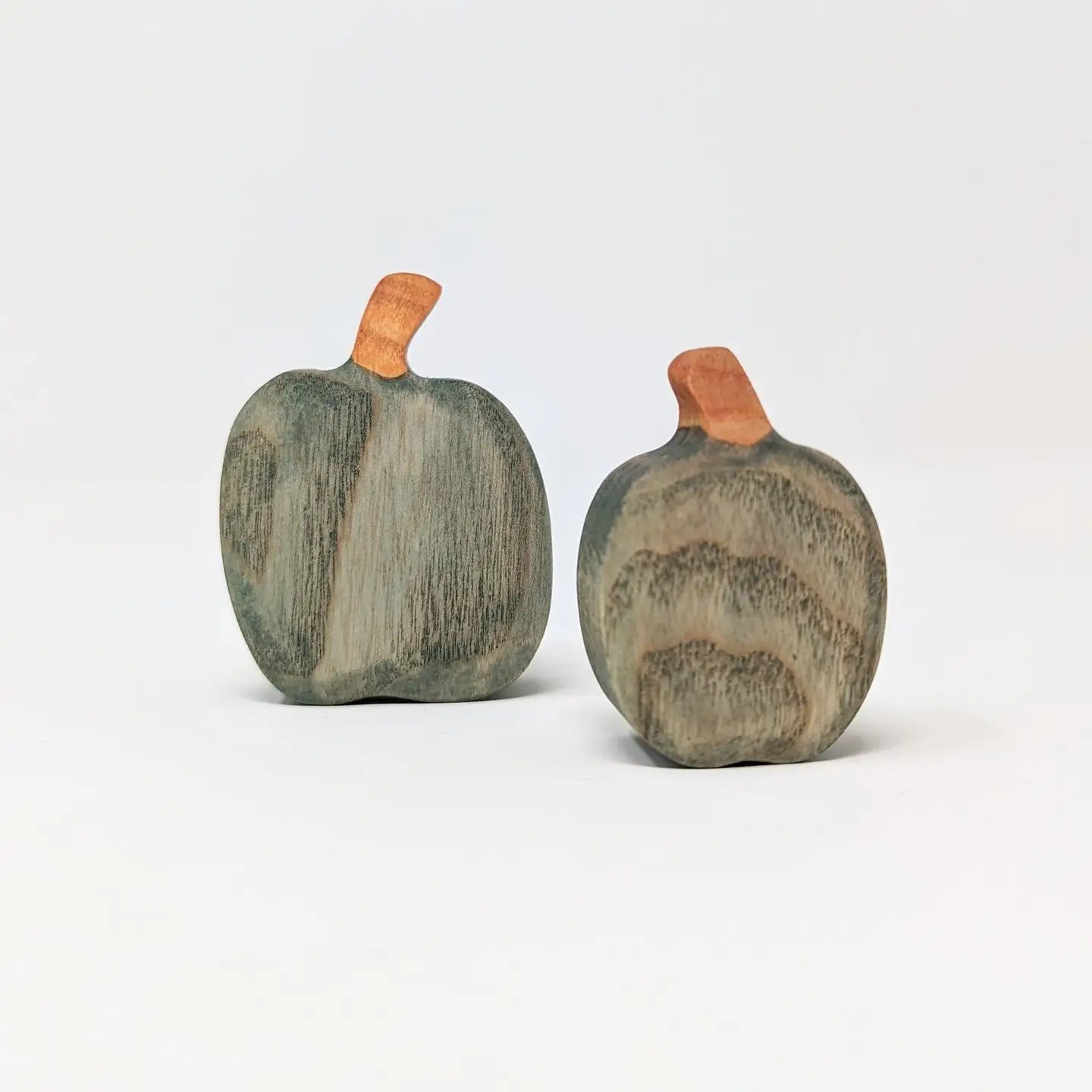 Wooden Small Green Pumpkin