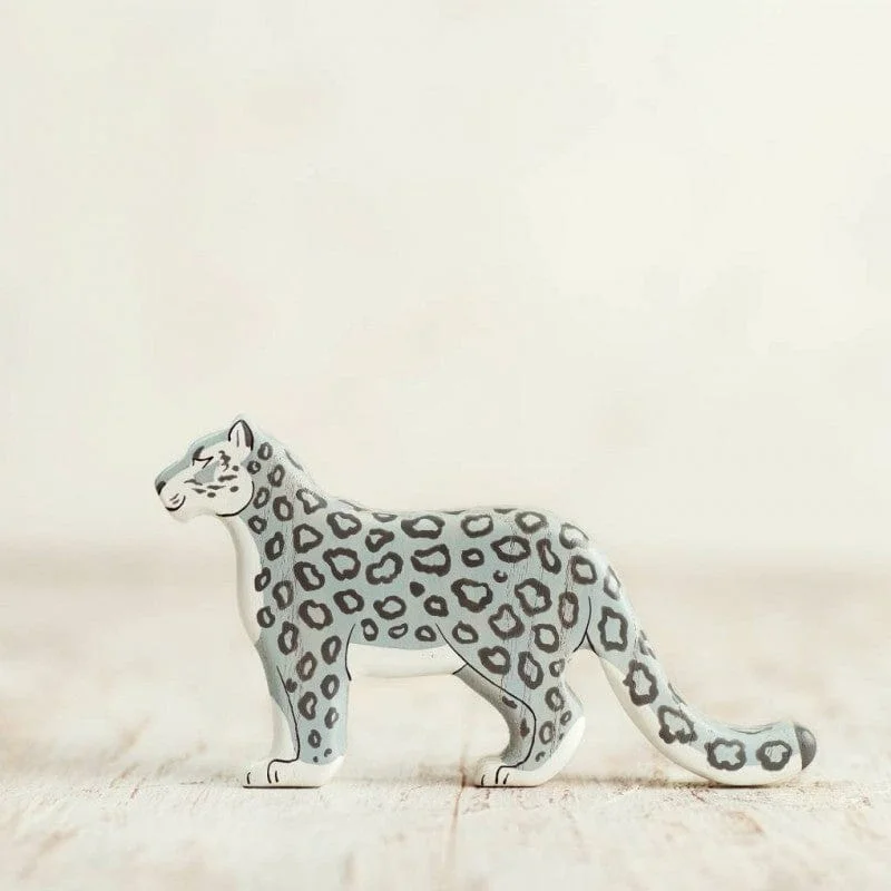 Wooden Snow Leopard Toy