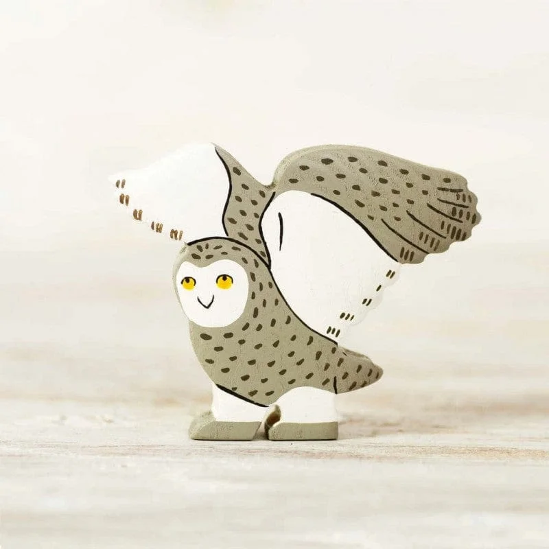 Wooden Snowy Owl Toy