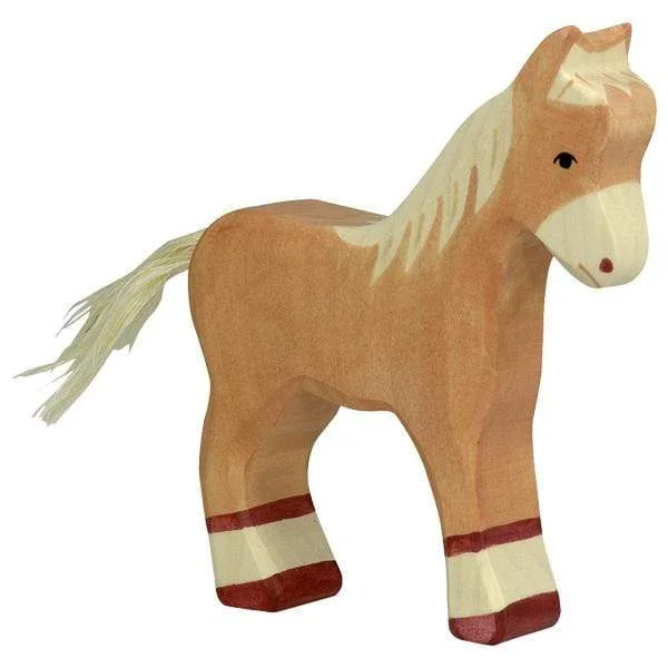 Wooden Standing Foal Light Brown