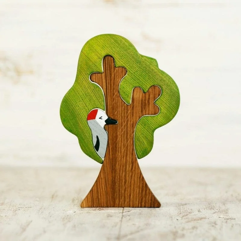 Wooden Tree with Woodpecker