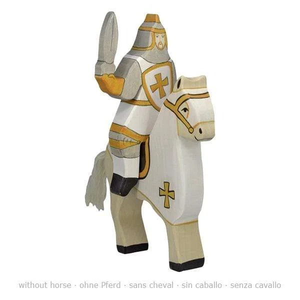 Wooden White Tournament Knight Riding (WITHOUT HORSE)