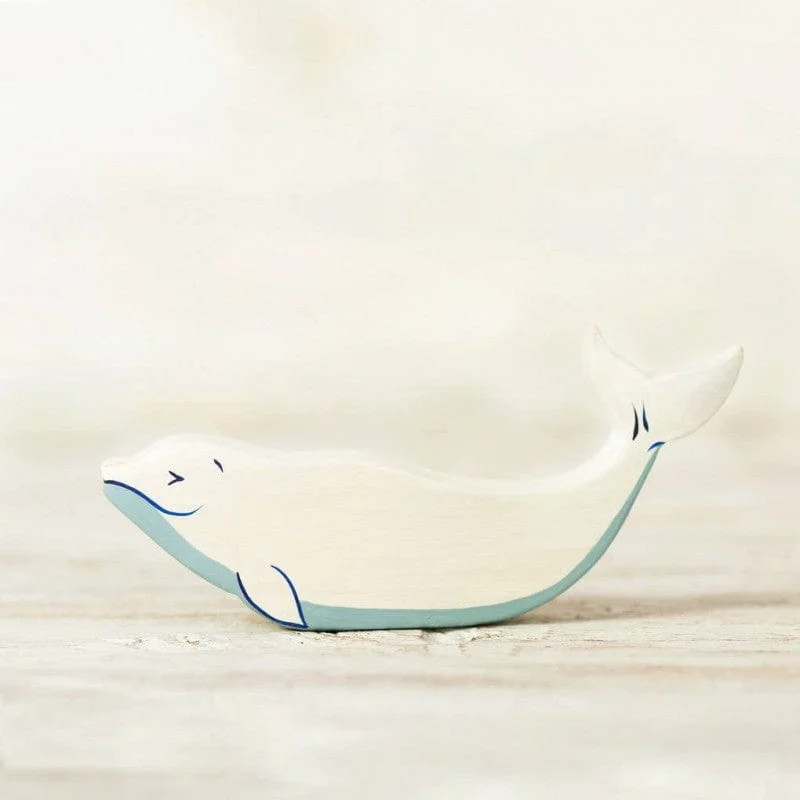 Wooden White Whale Toy