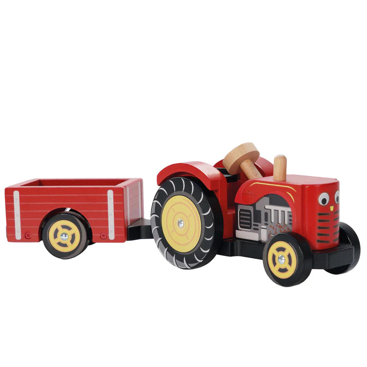 Wooden Tractor & Trailer